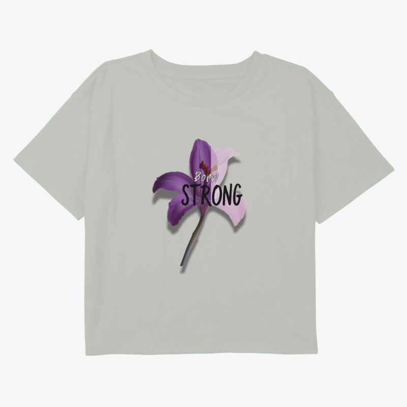 Born Strong  Purple Lily Floral 