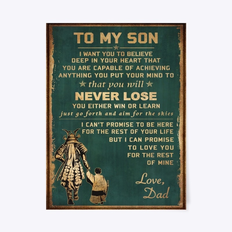 Samurai poster Dad to son