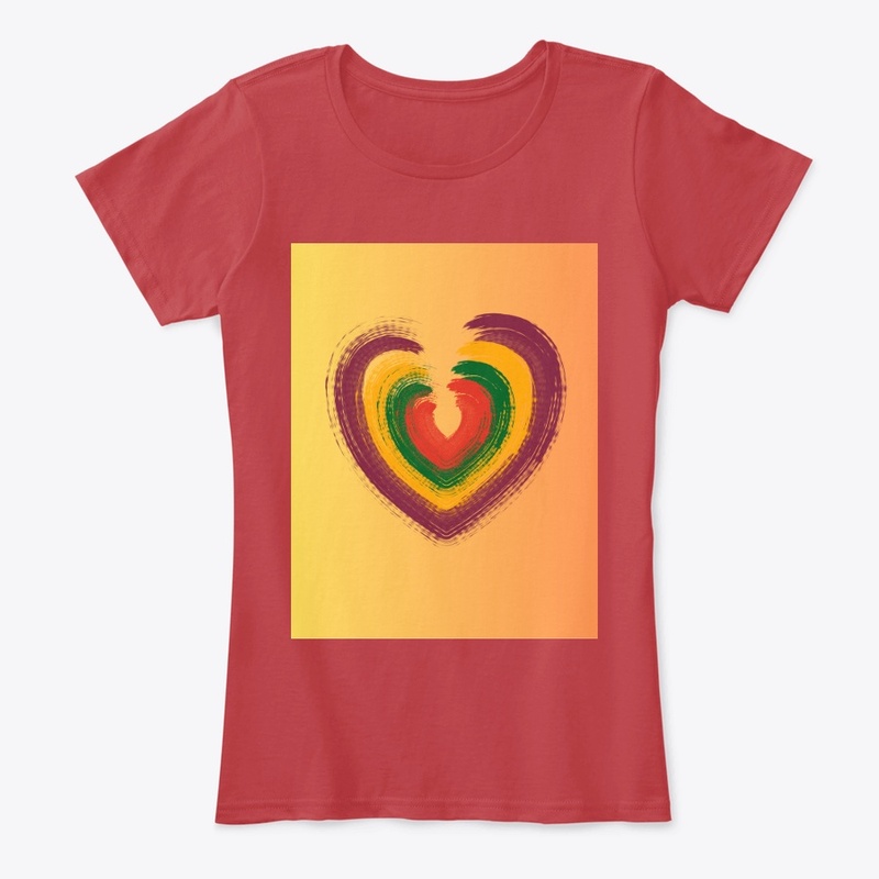 Heart tee for women's
