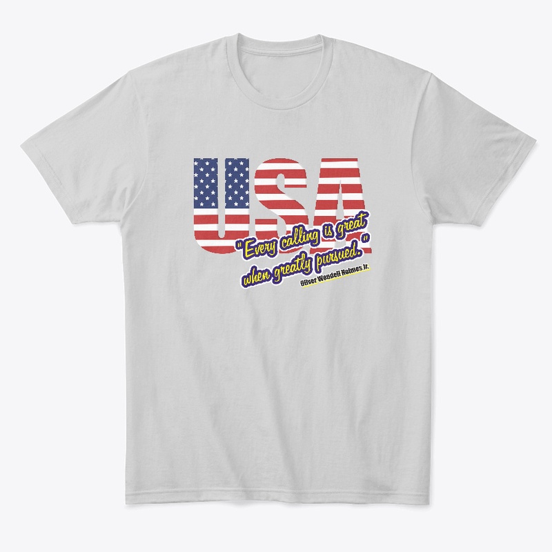 USA logo with quote