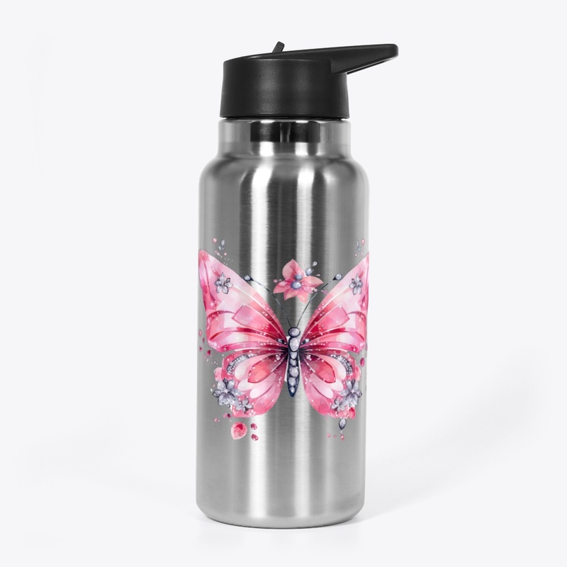 Pink Butterfly Mug