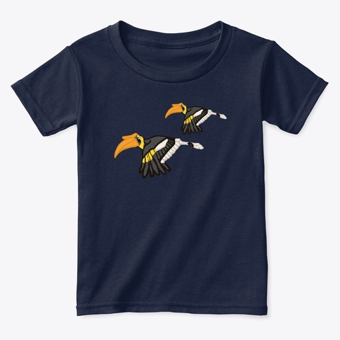 Great Hornbill Shirt Navy  Camiseta Front