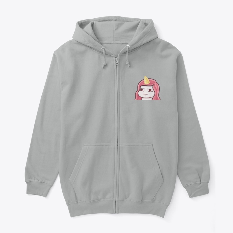 A zipper hoodie