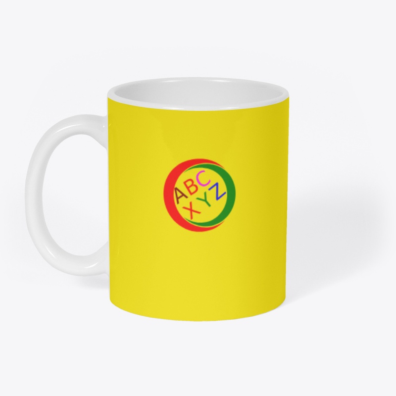 Colorful ABC XYZ Typography Circle