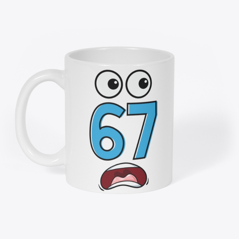 Funny 67 Cartoon Mug