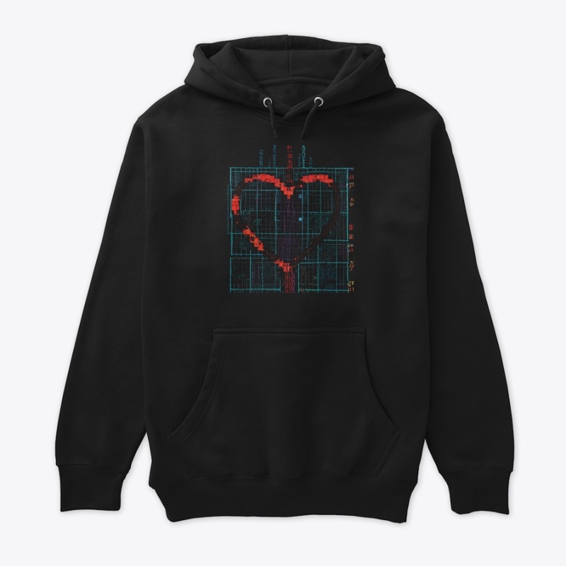Pixelated Heart Code Design 