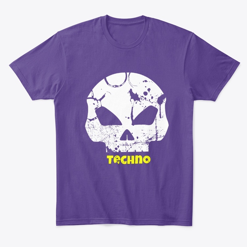 Techno EDM Skull Vintage Retro Dance 