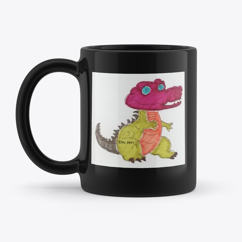 Div Jen Black Mug