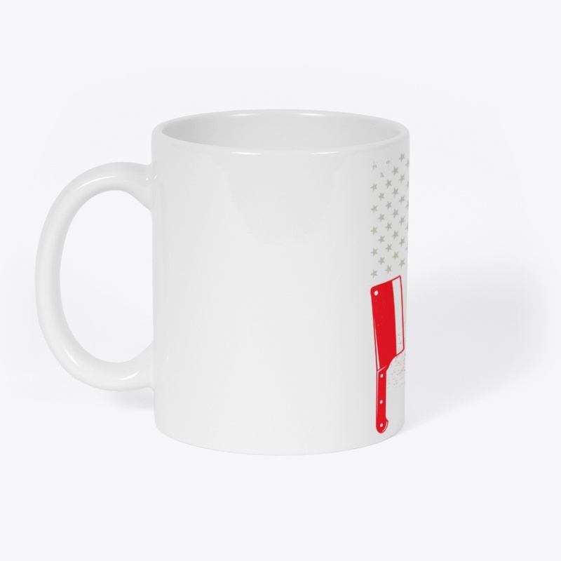 American Flag - Butcher Kitchen Knife Se