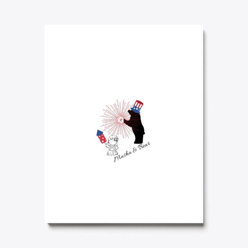 Masha & Bear 4th July Tee