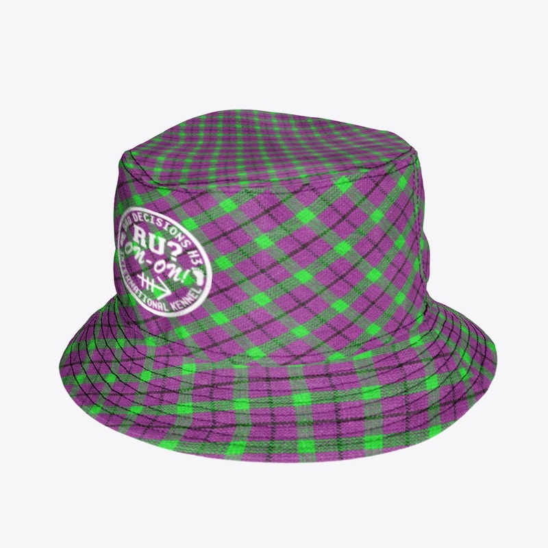Purple & Green Plaid Bucket Hat