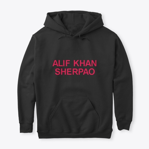 Alif Khan Sherpao Black T-Shirt Front
