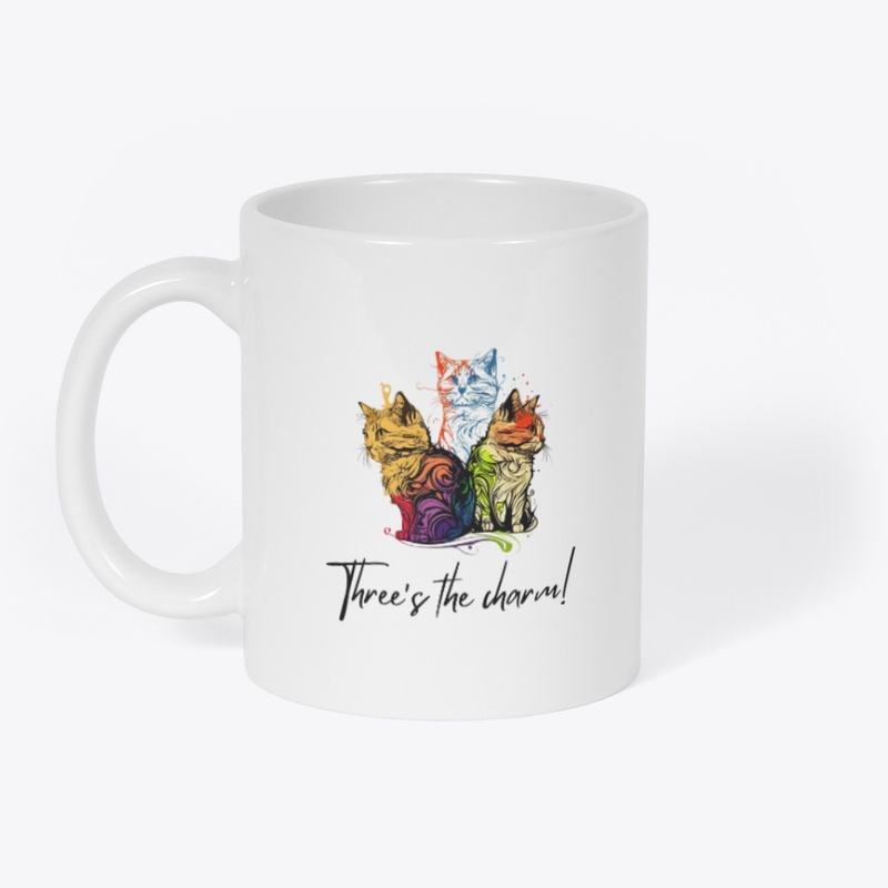 Three's the charm cat design 