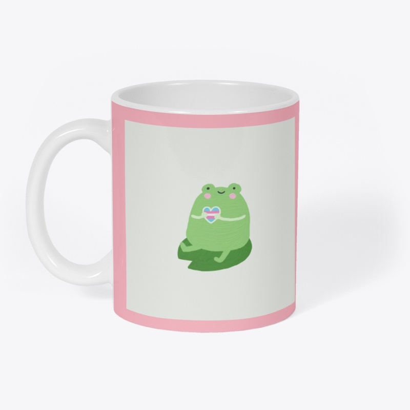 Cute transgender flag frog items