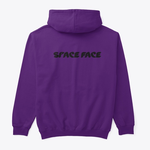 Space Face Purple Camiseta Back