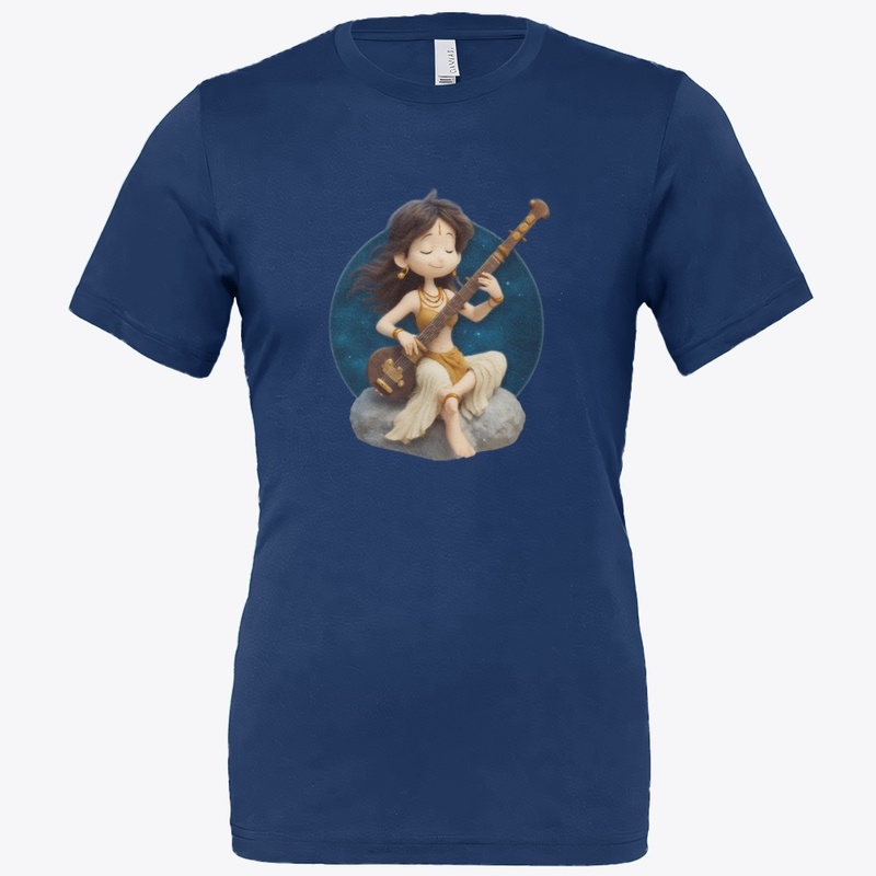 Cute Guan Yin playing sitar