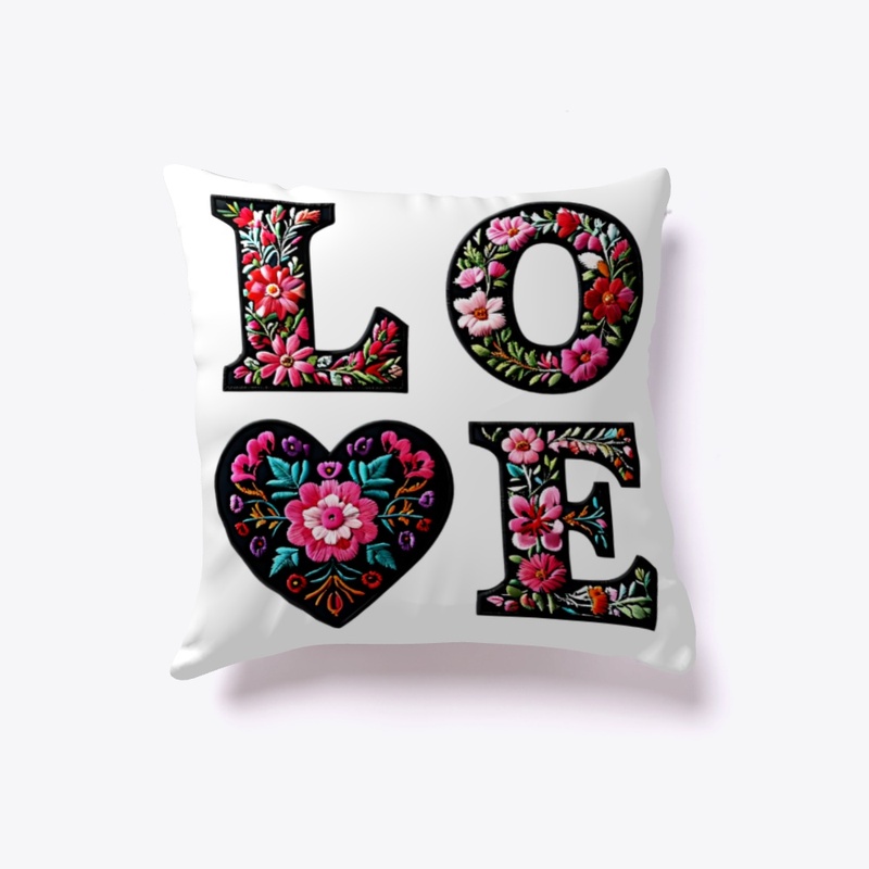 Stylish Cute Floral Love Valentine White