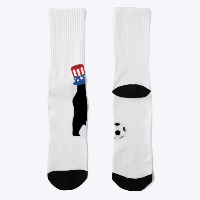  American flag football Tee w/ bear