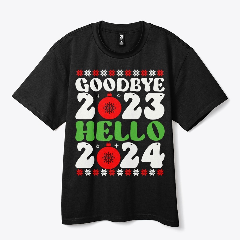 Goodbye 2023 Hello 2024 Christmas Shirt