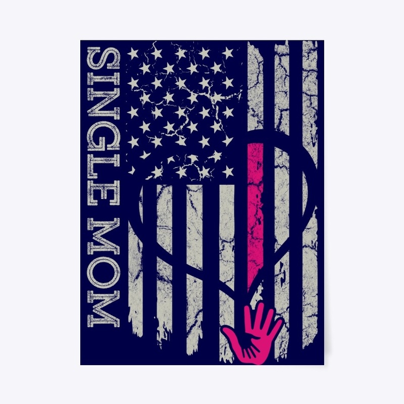 US Flag Single Mom Blanket