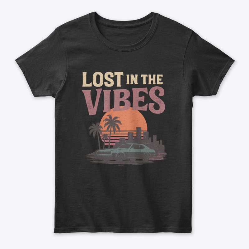 Lost in the Vibes Retro Sunset Tee