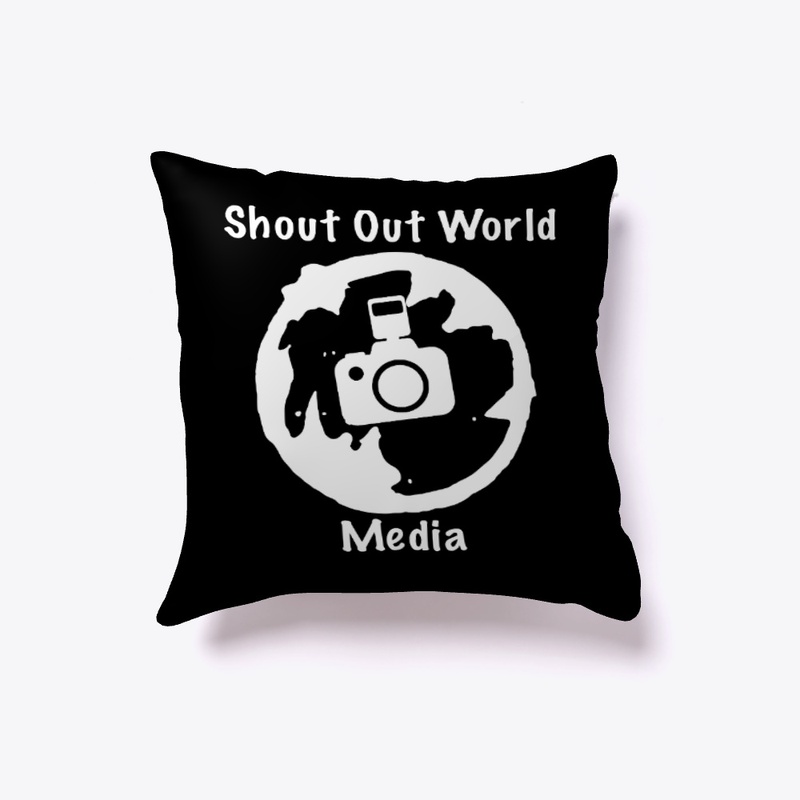 Throw Pillow - White Logo