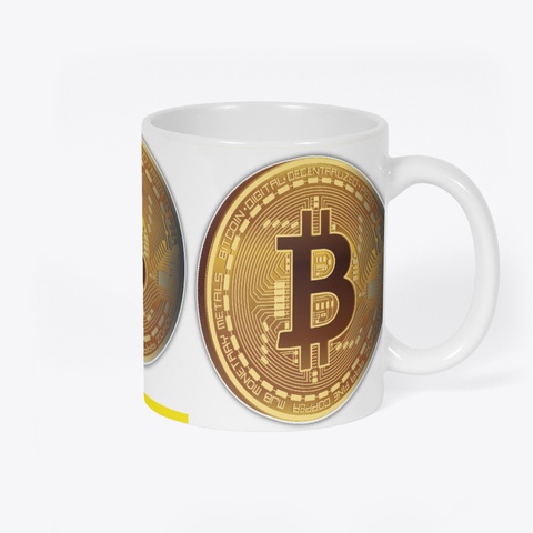 Bit Coin Mug Yellow T-Shirt Back