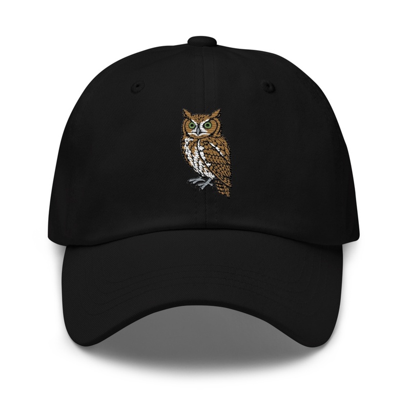 Screecn Owl Embroidered Dad Hat