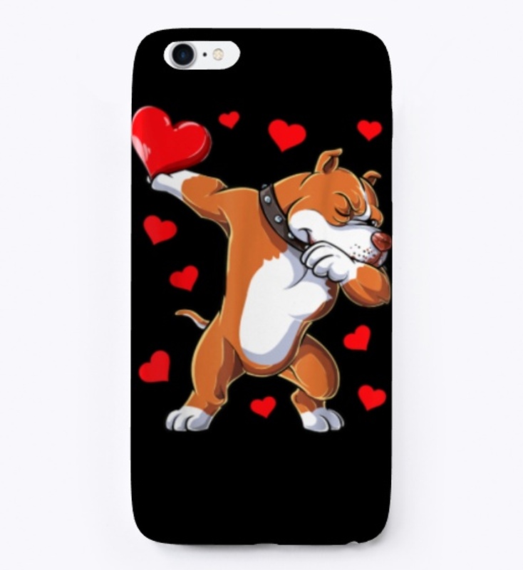 Dabbing Pit Bull Valentines Day