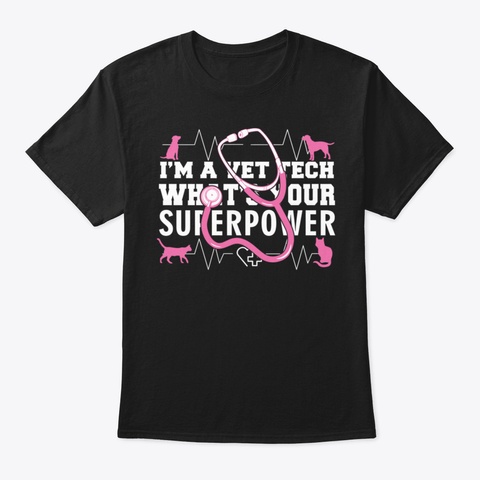 Vet Tech   Vet Tech Superpower Black Kaos Front