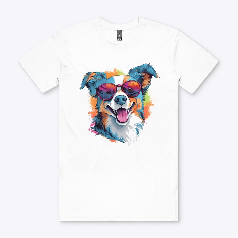 A vector of a cute happy dog