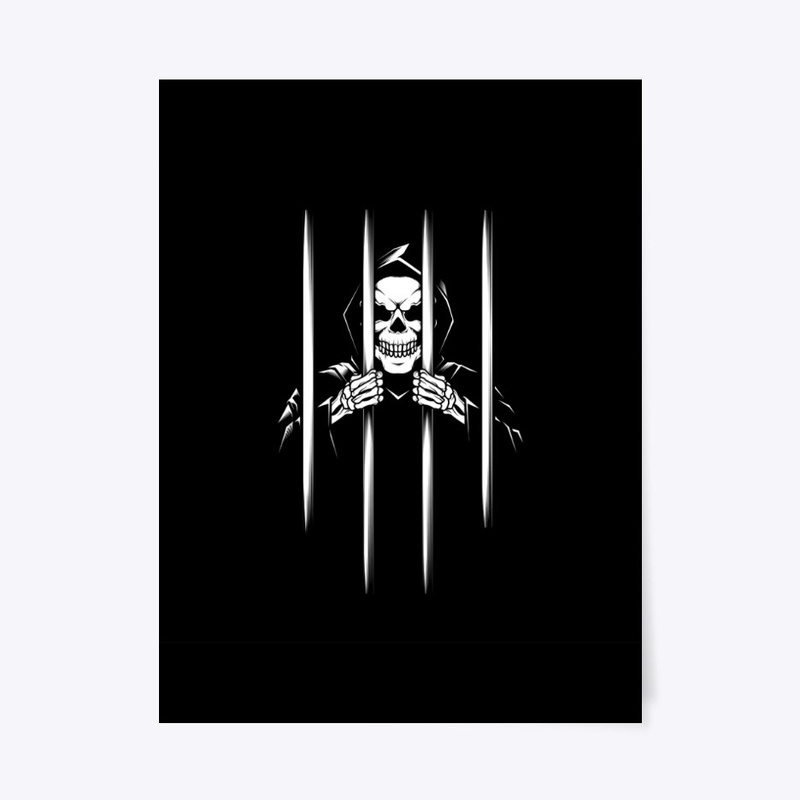 The grim skull in prison