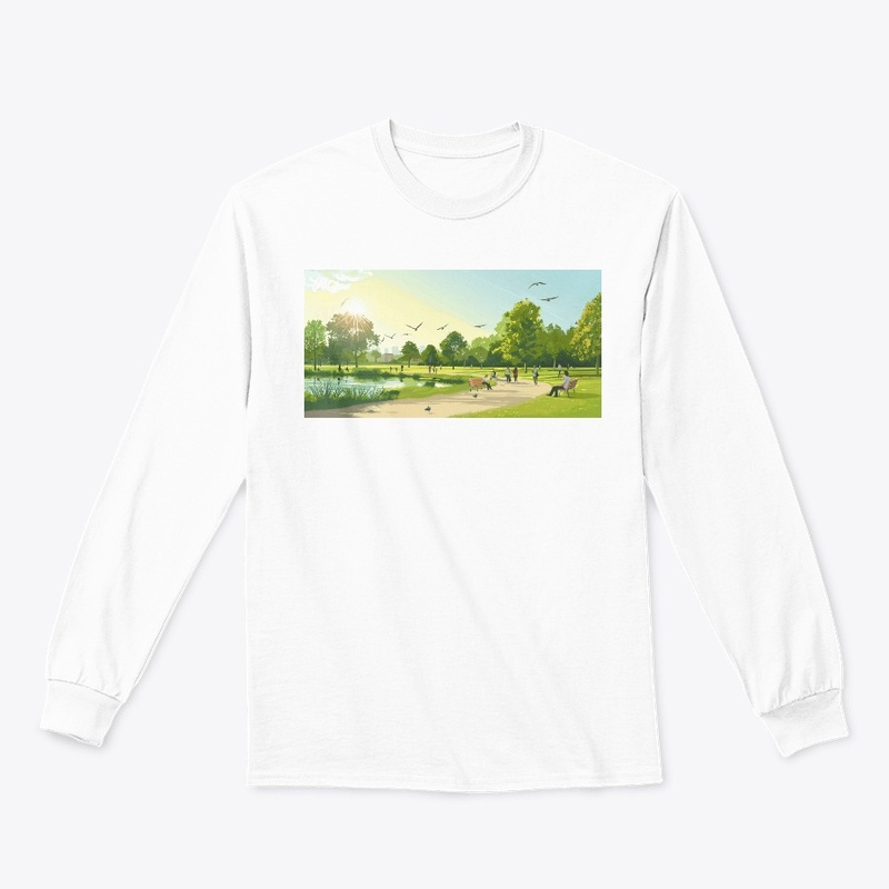 Cartoon peaceful people enjoy in garden