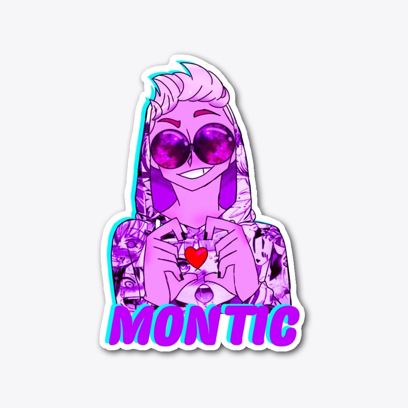 Purple M0NT1C Sticker
