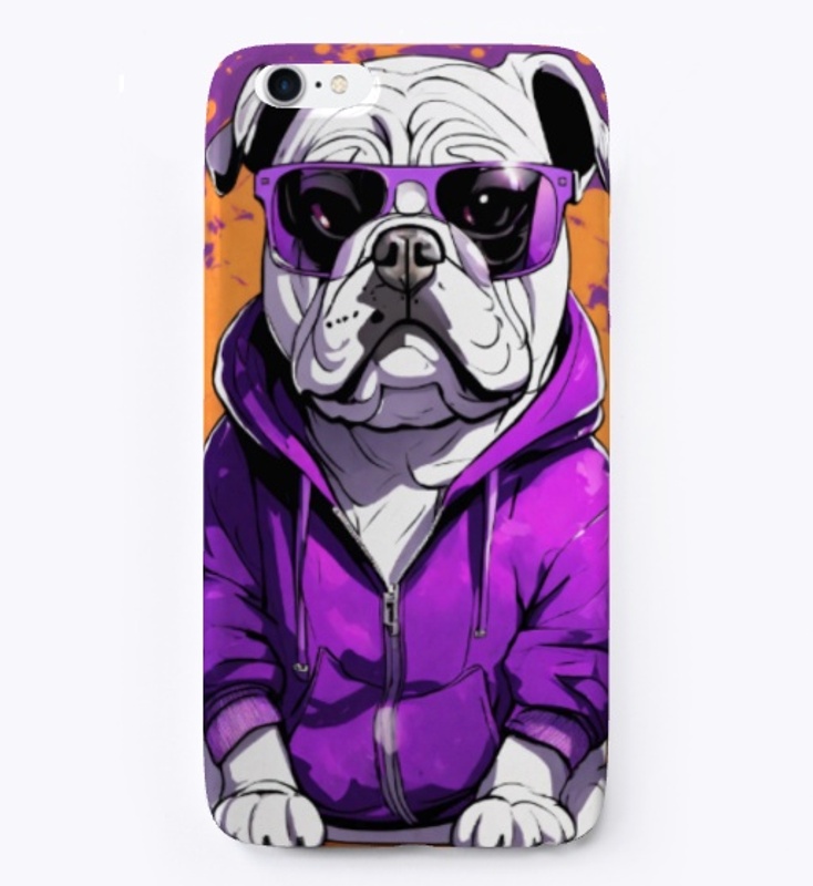 Urban Pup Swag: Bulldog Graffiti Vibes