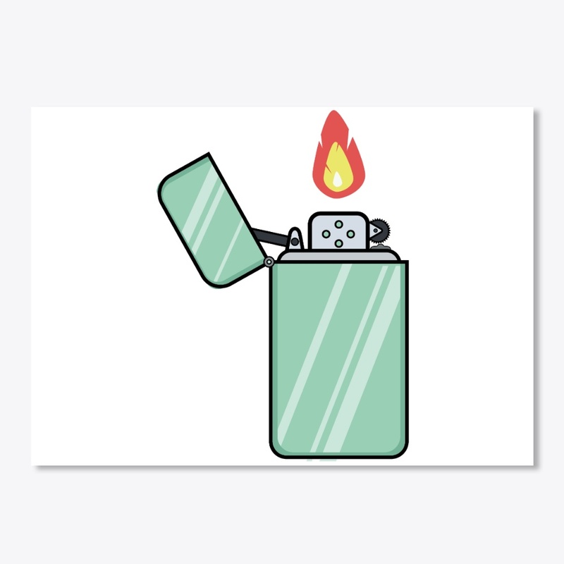 lighter with fire flame
