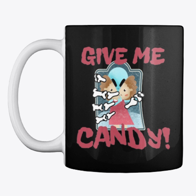 Give Me Candy Blue Alien Halloween Humor