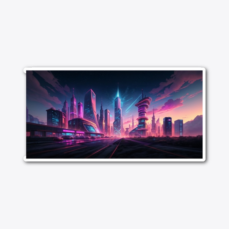 Neon Dreams - Futuristic City Skyline