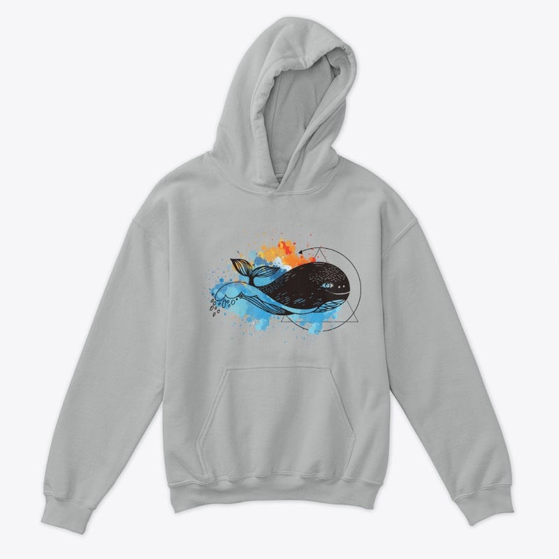 Colorful Whale Kids Hoodie