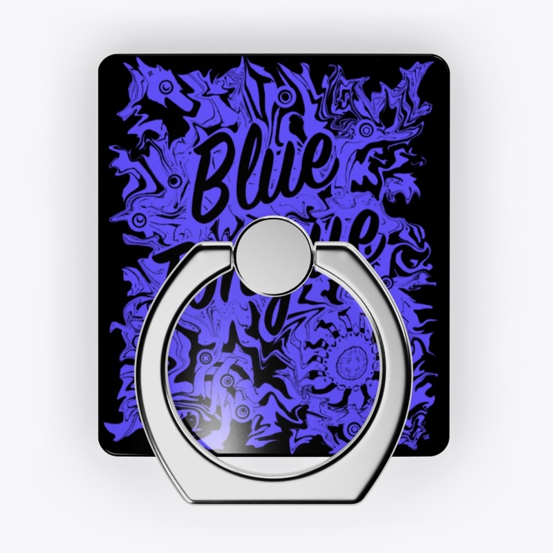 Blue on Black Psychedelic Logo