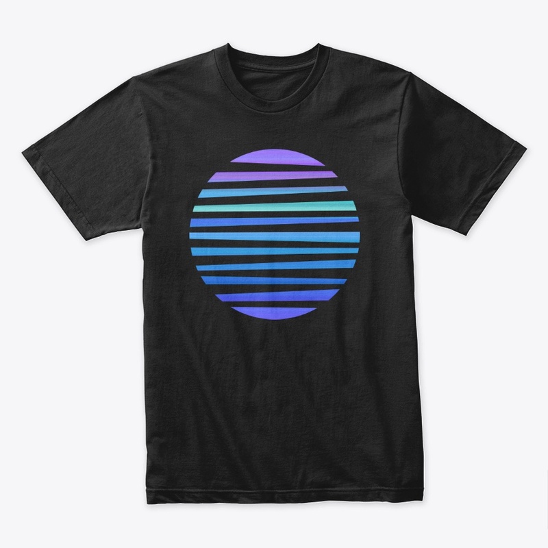 Striped Sun in Blue and Purple Shirt