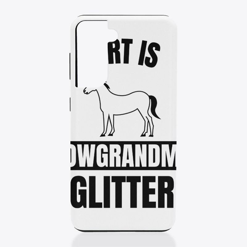 Dirt is cowgrandma glitter funny horse l