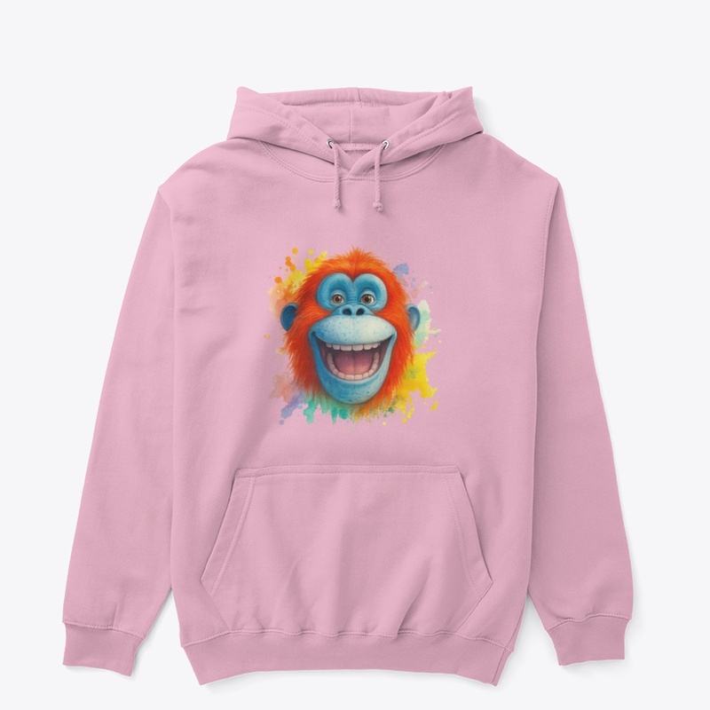 the most colorful drawing of the monkey