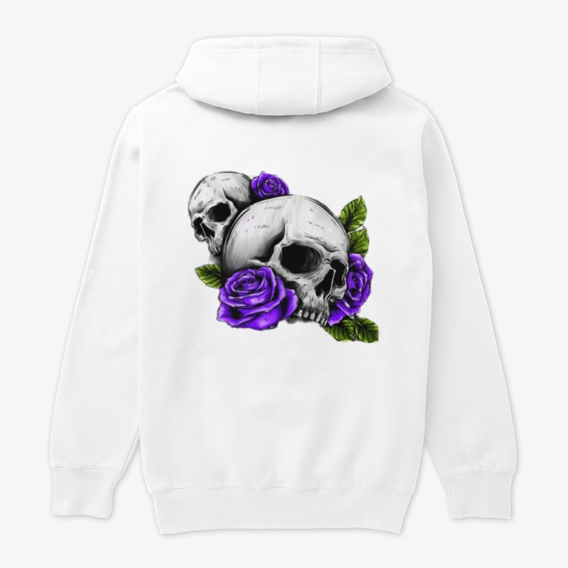 Purple rose & skull 