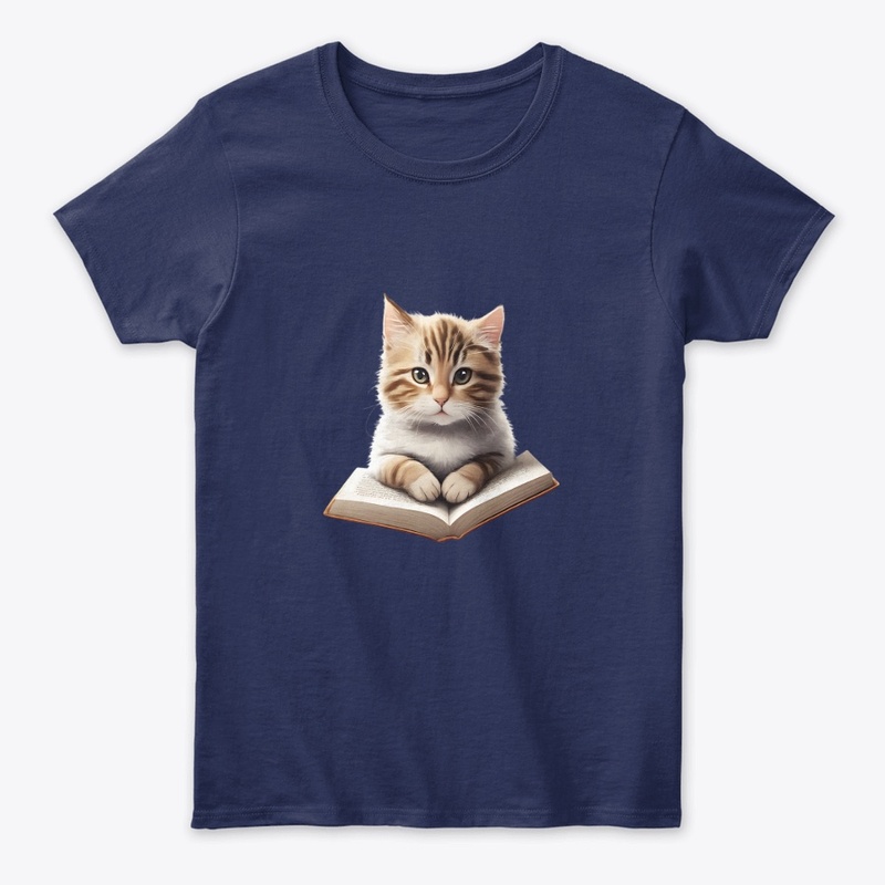 A cat cozily nestled in a reading book