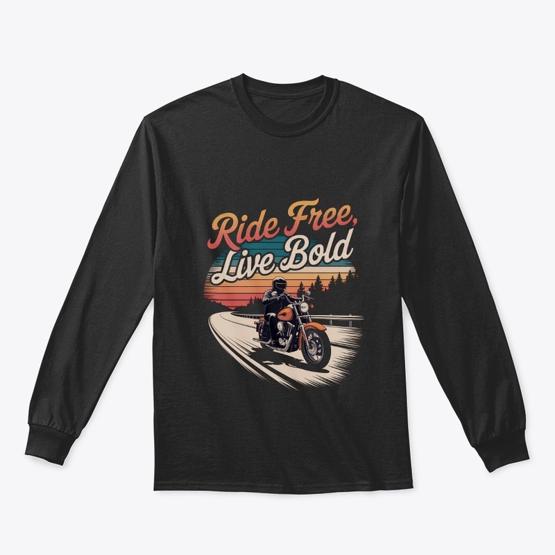  Ride Free Live Bold, Motorcycle Graphic