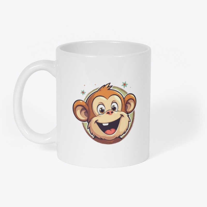 Cute Cartoon Monkey Face 