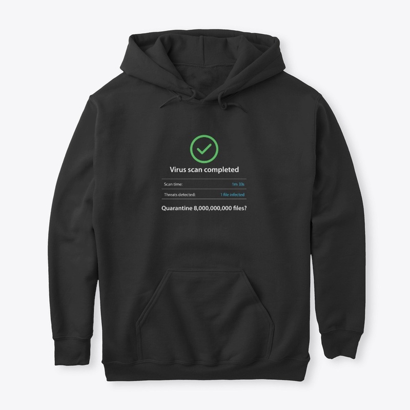 Virus scan completed, quarantine (dark)