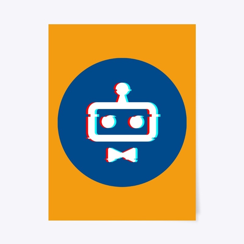 Robot Glitch Cute  Blue Gian's Tech