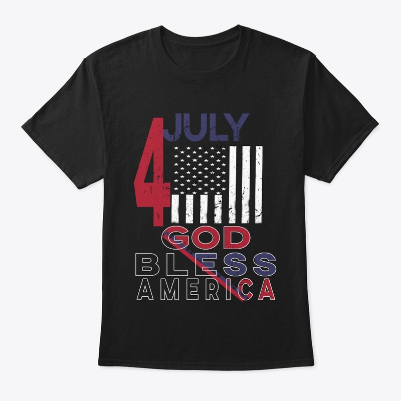 4 JULY GOD BLESS USA T SHIRT